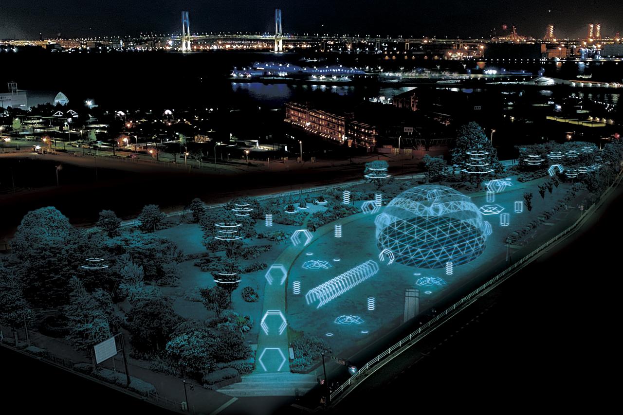 ヨルノヨ 横浜のクロスナイトイルミネーション イメージ