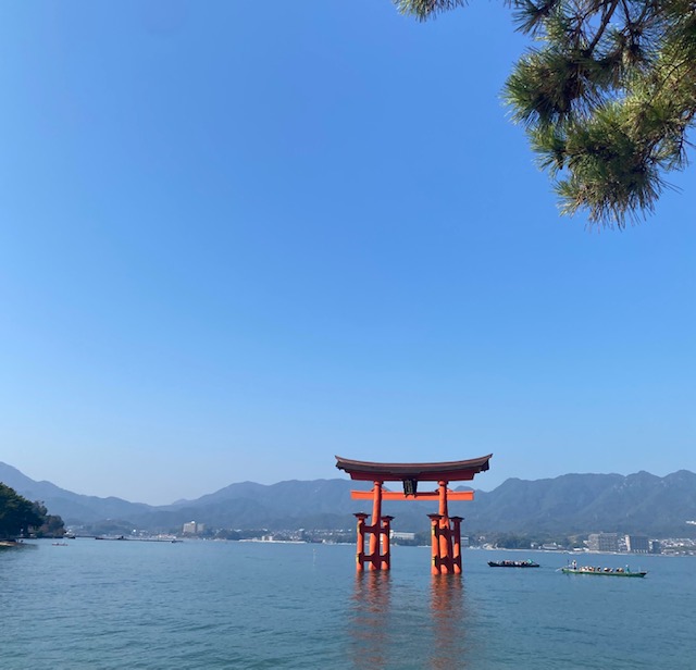 広島の宮島にて。（写真提供：岡本純子）