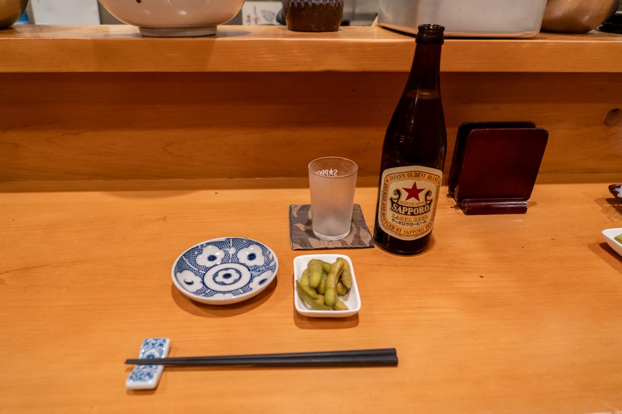 と言いながら、しっかりビールもいただいて喉を整えます！